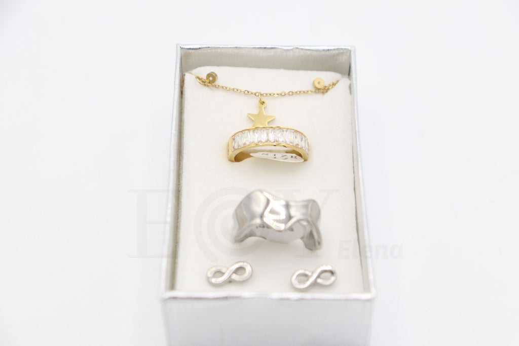 Cajitas conjunto gris 8x5cm 24uds