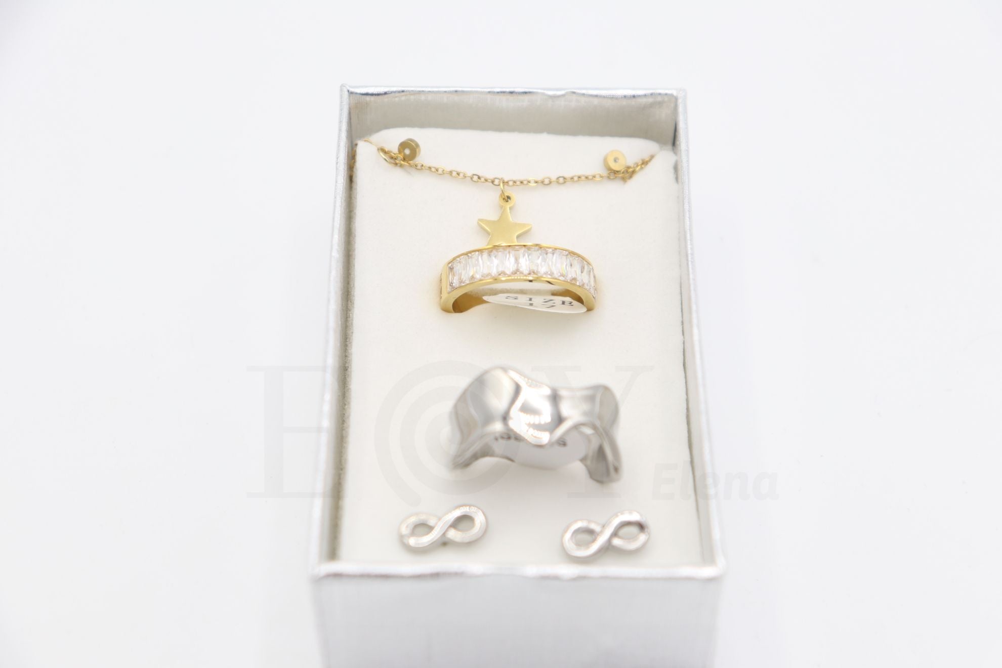 Cajitas conjunto gris 8x5cm 24uds