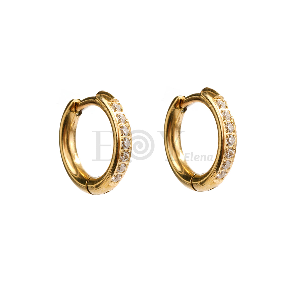 Aro con brillantes acero