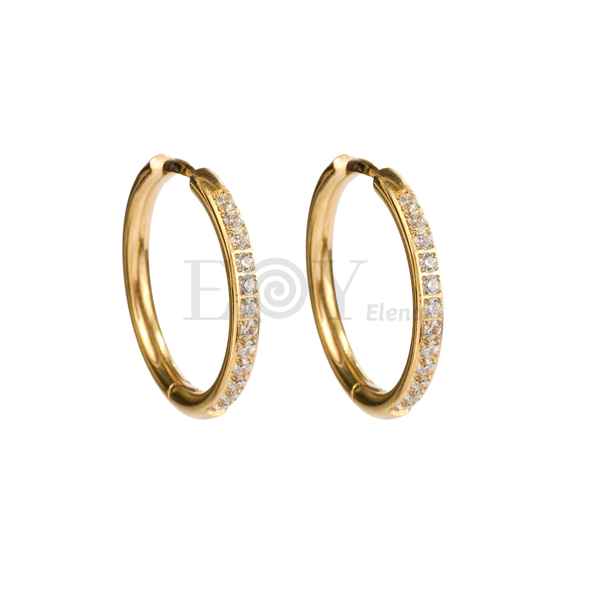 Aro con brillantes acero