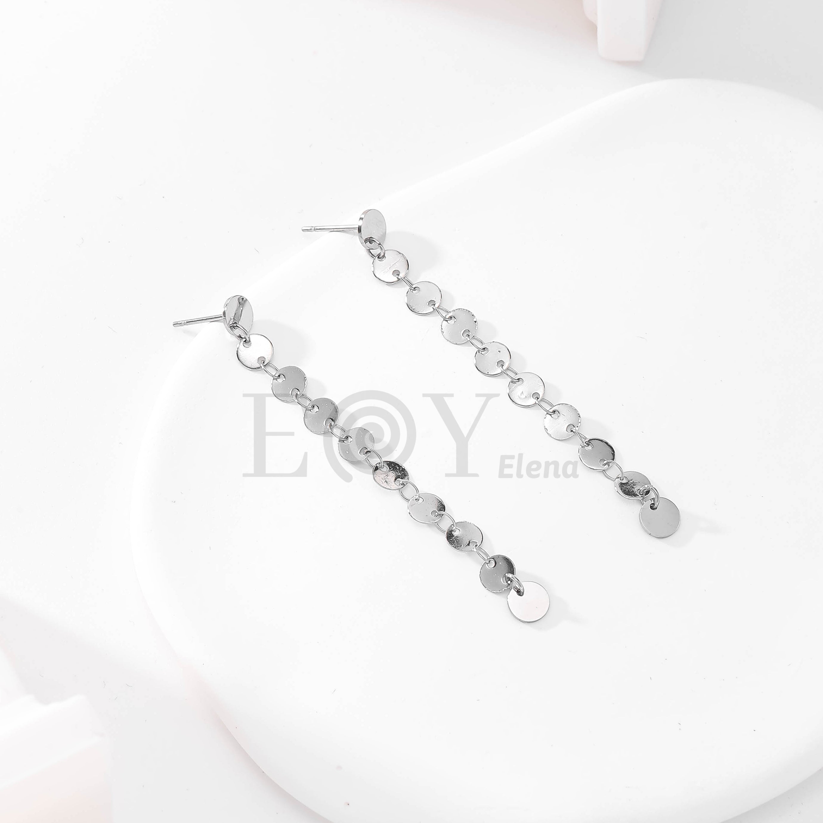 Pendientes largos de discos