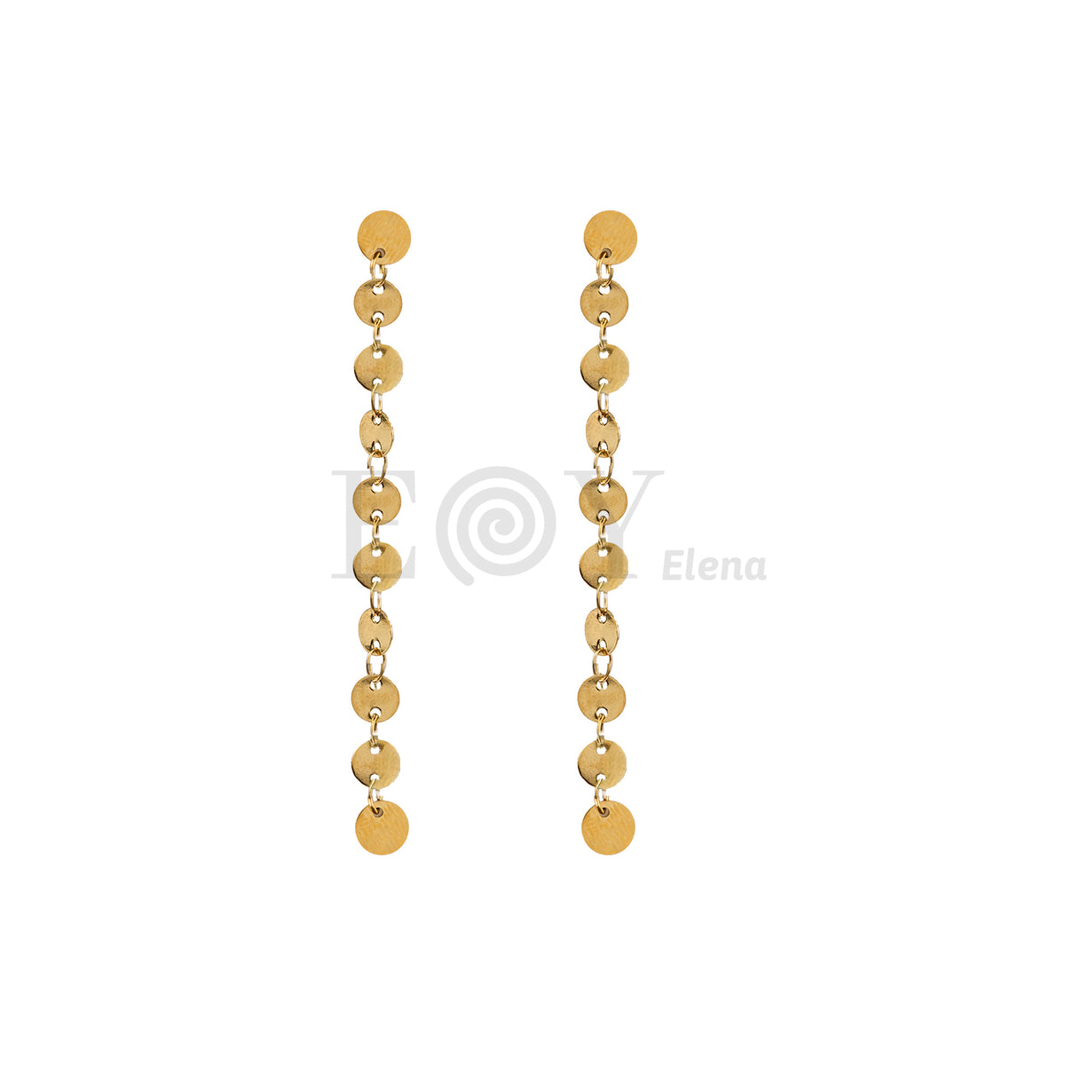 Long disc earrings