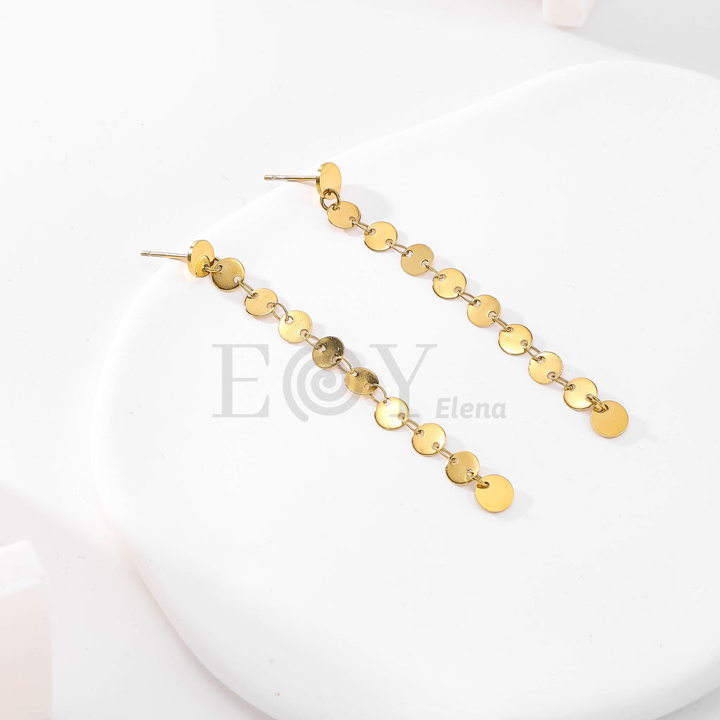 Pendientes largos de discos