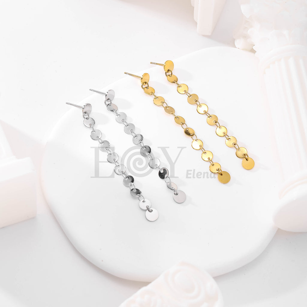 Pendientes largos de discos