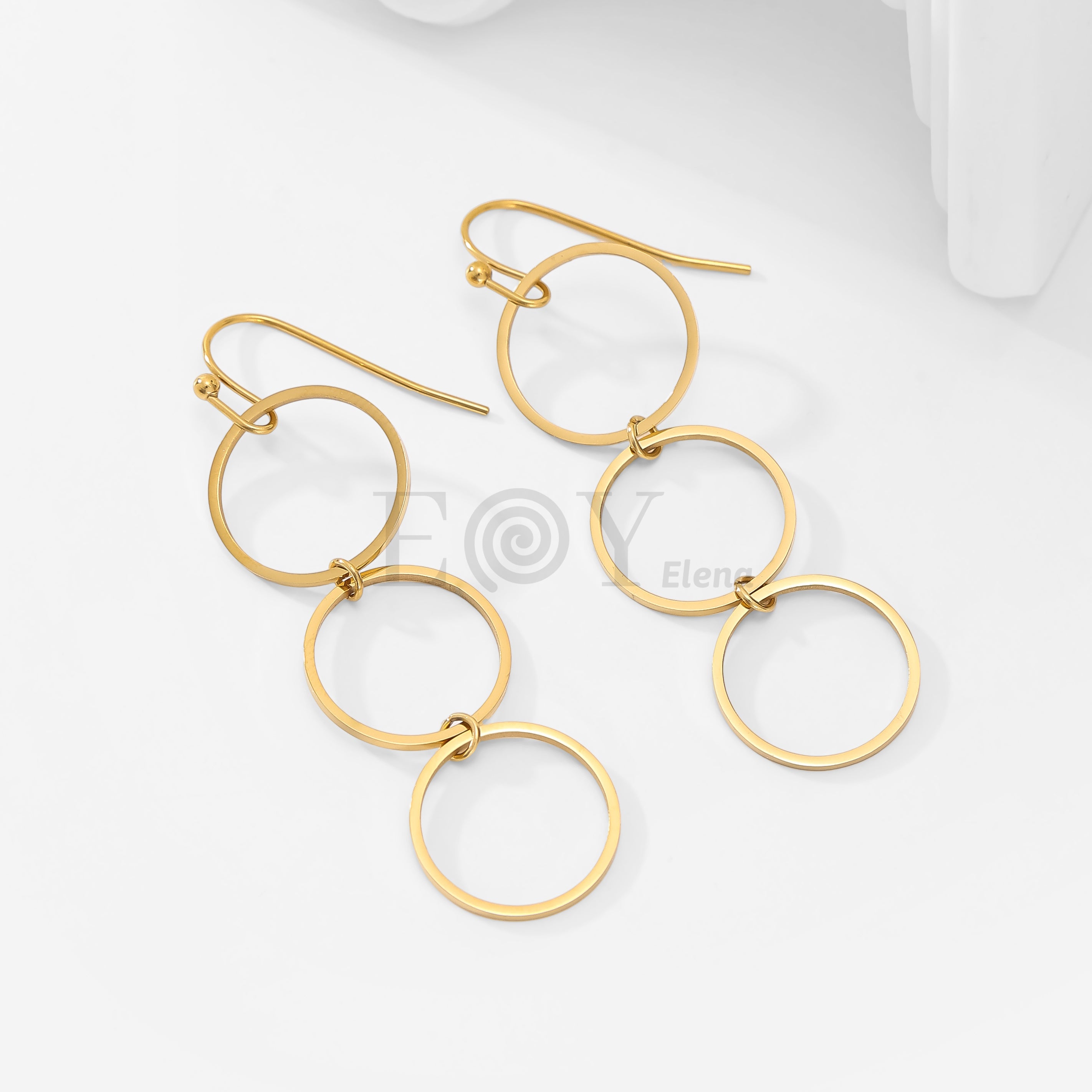 Pendientes de tres circulos