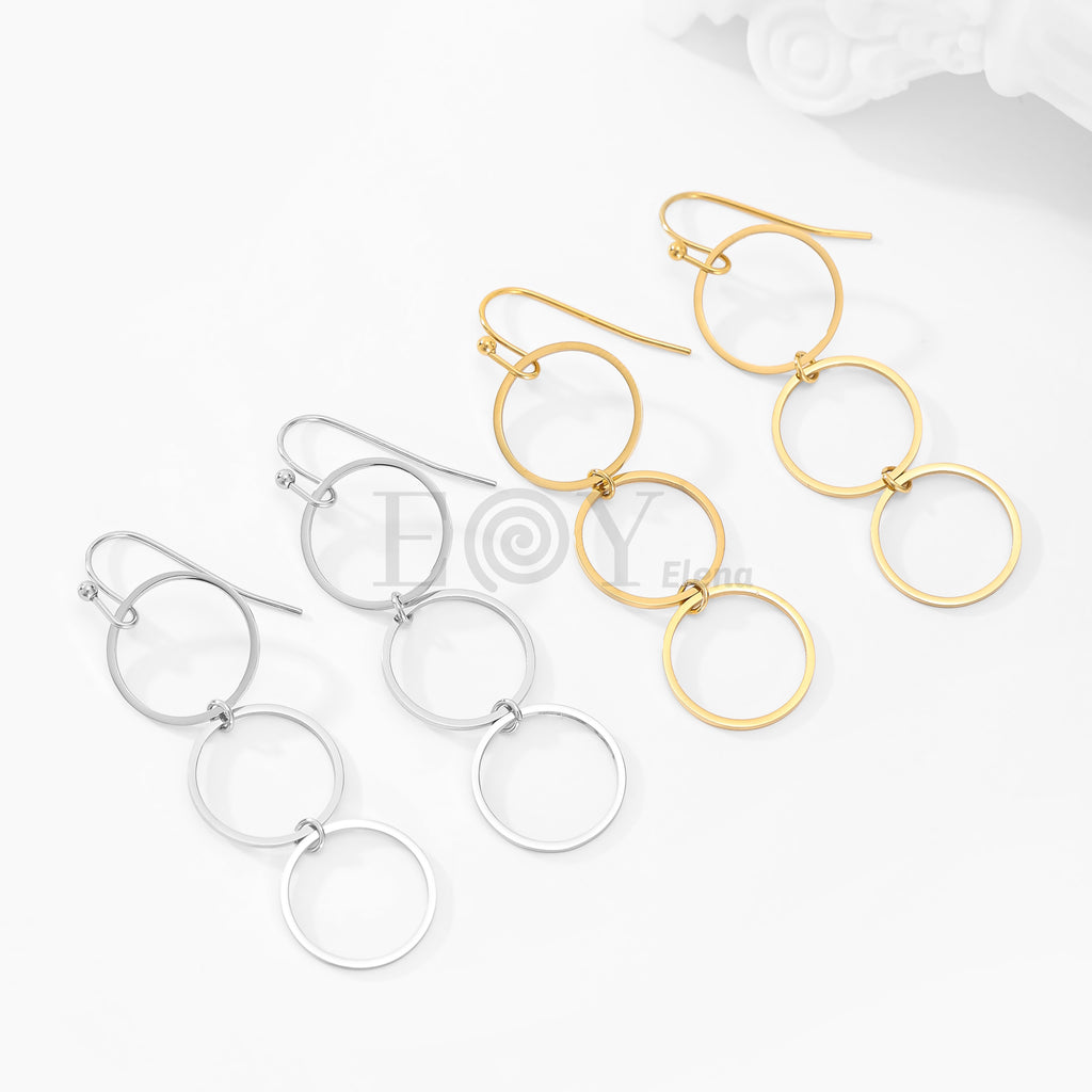 Pendientes de tres circulos