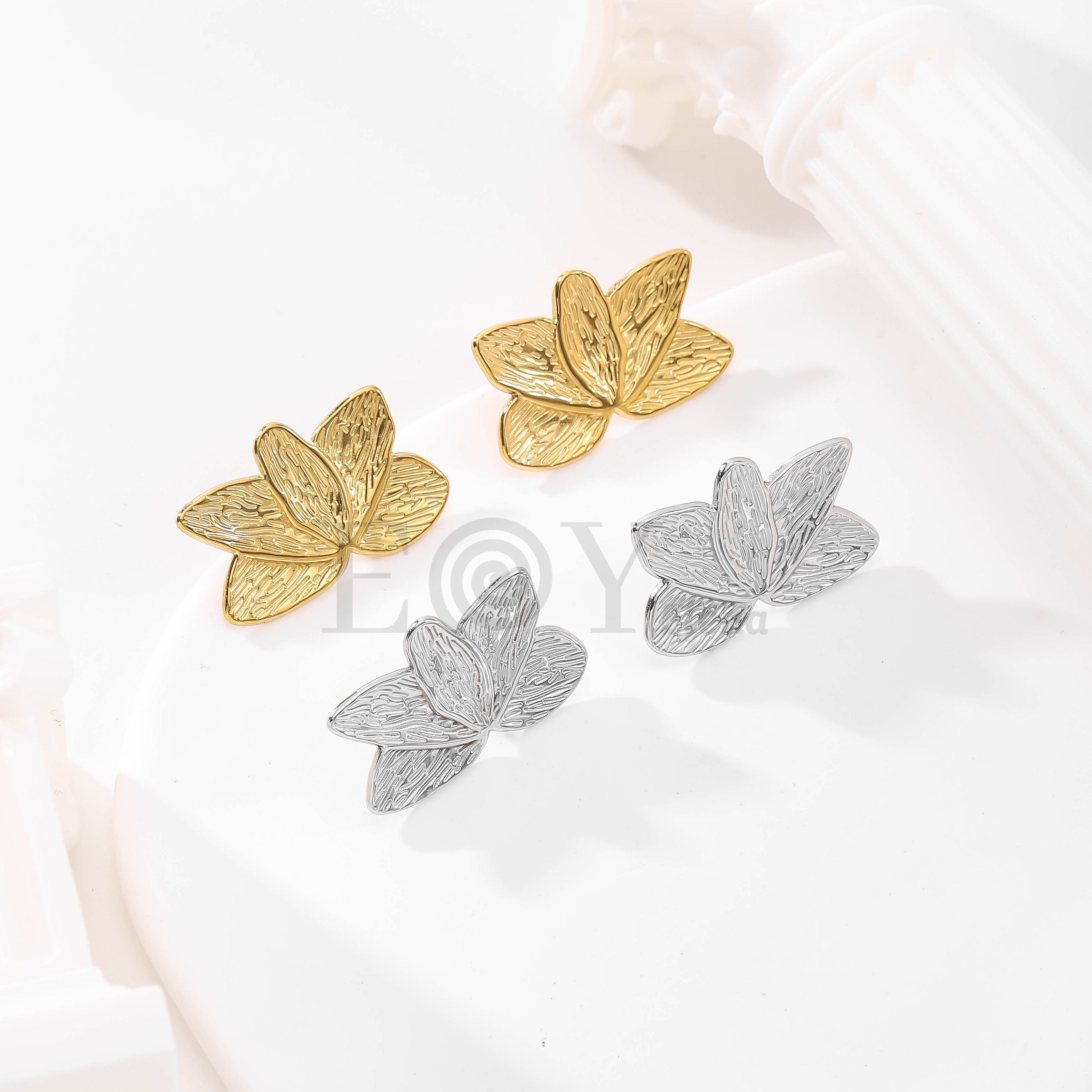 Pendientes flor grande