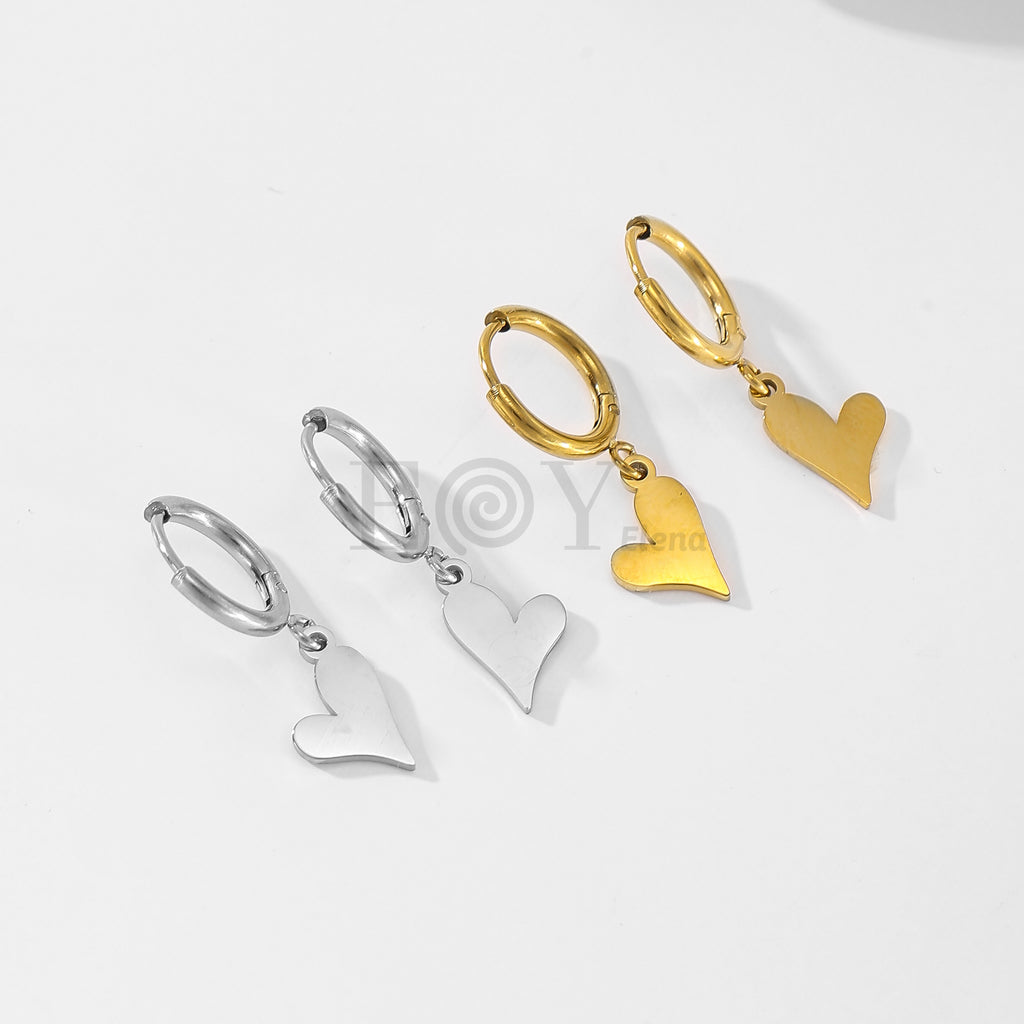 Pendientes de aro corazón