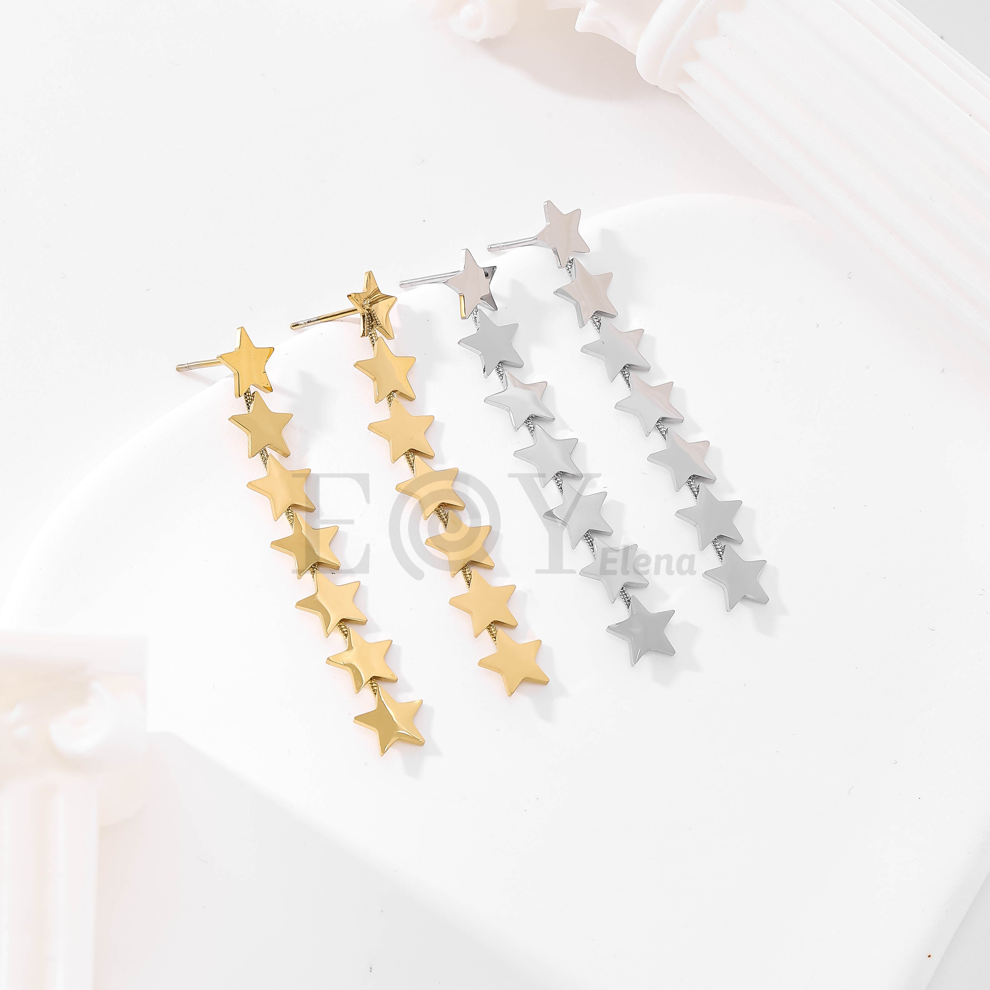 Pendientes largos de estrellas