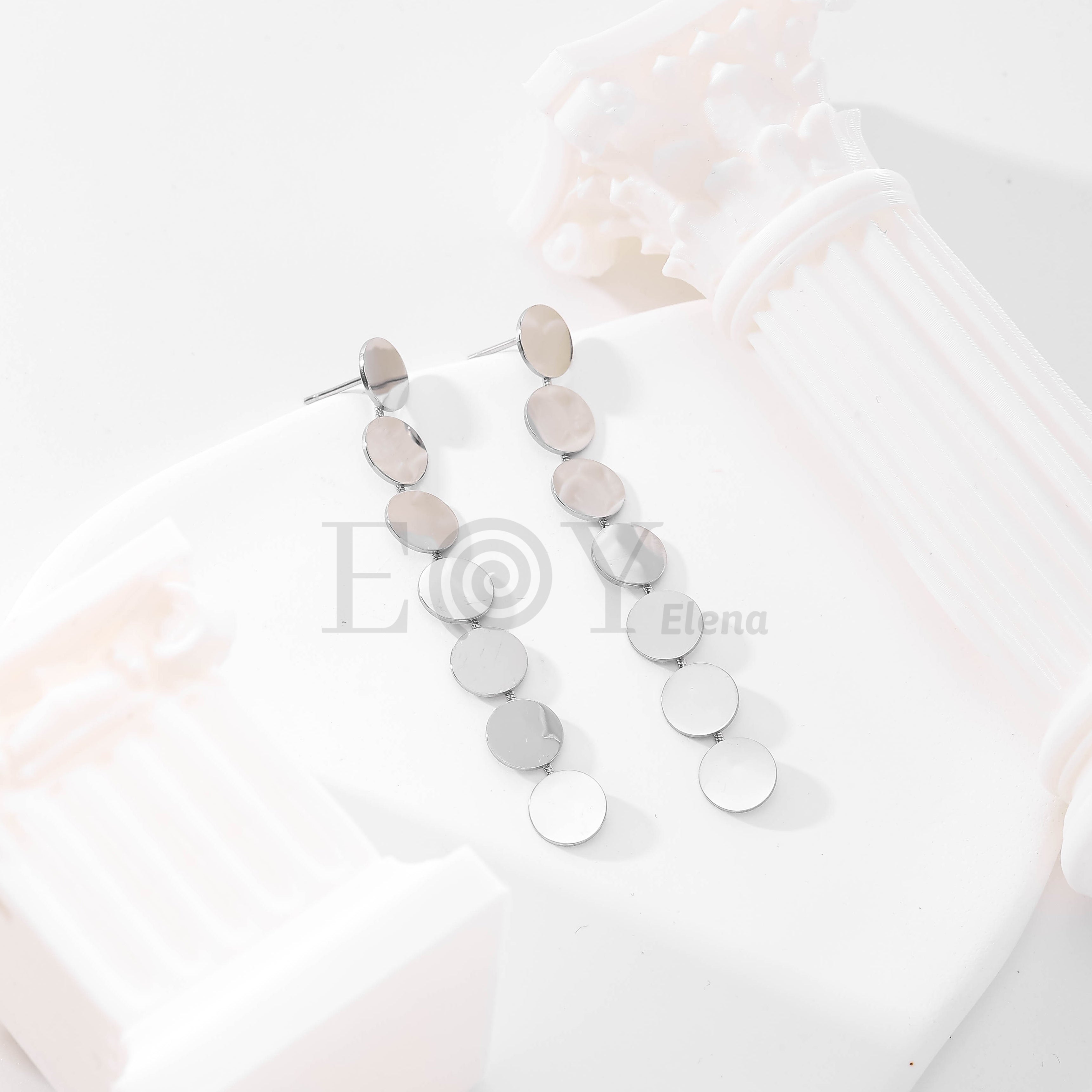 Pendientes largos de discos