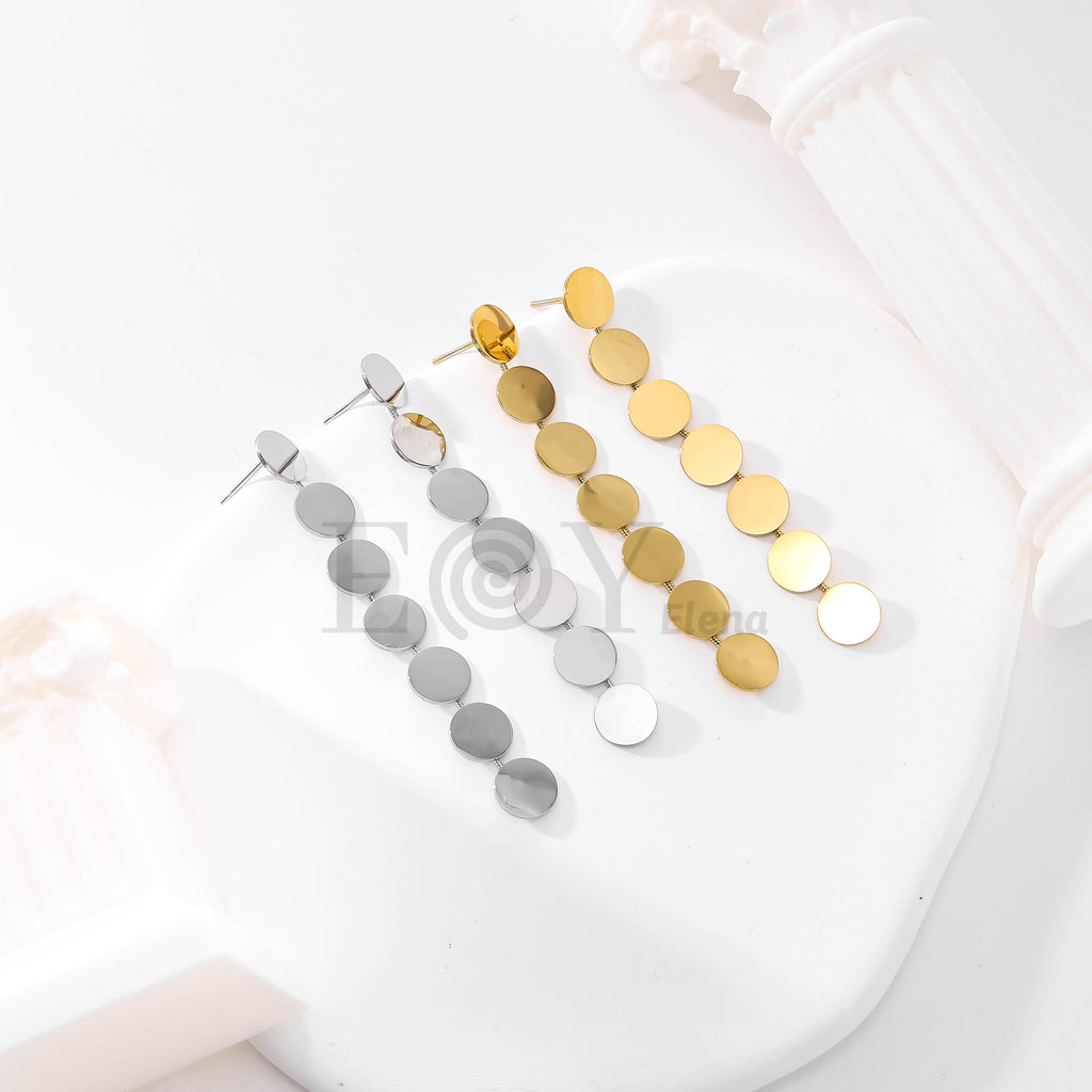 Pendientes largos de discos