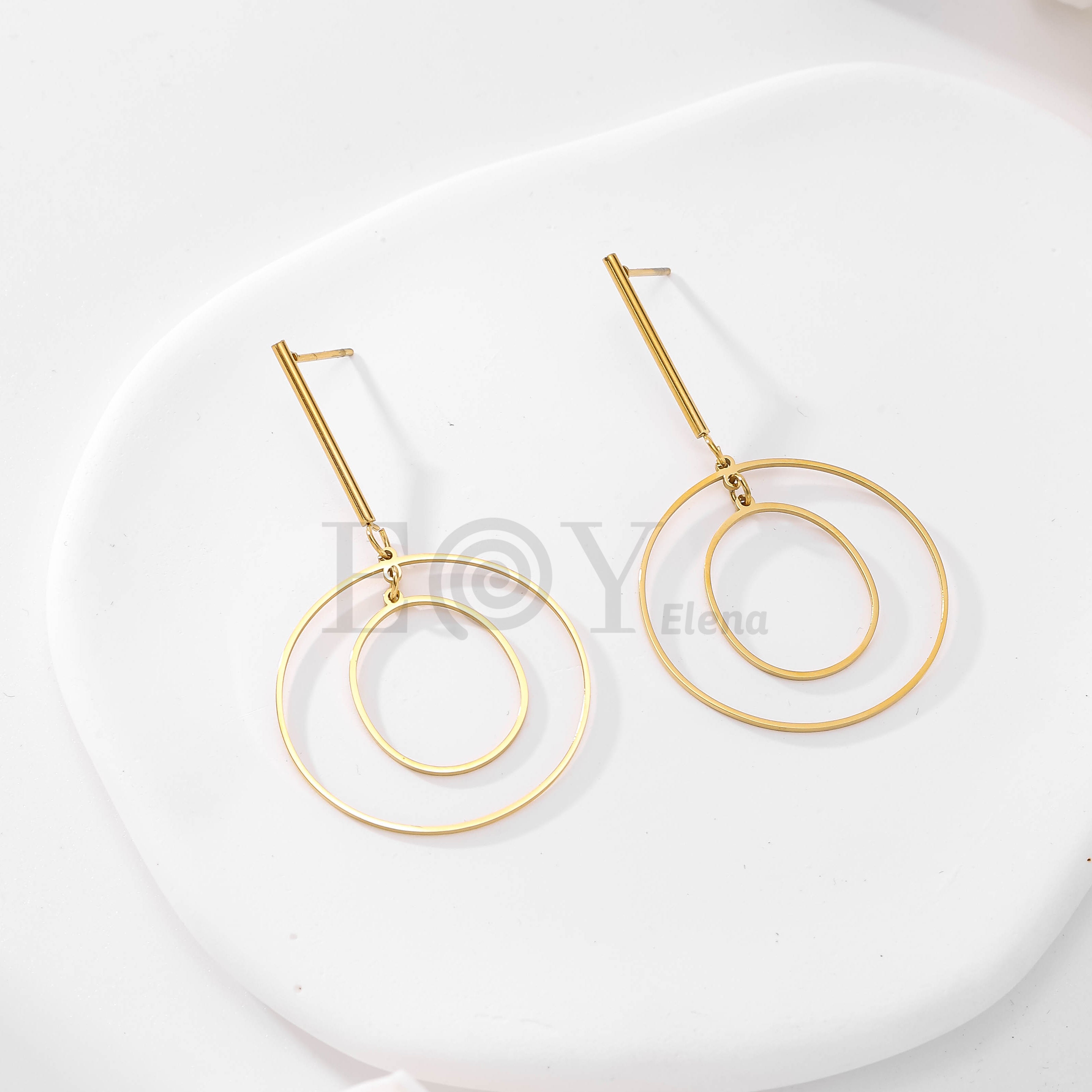 Pendientes de doble aro