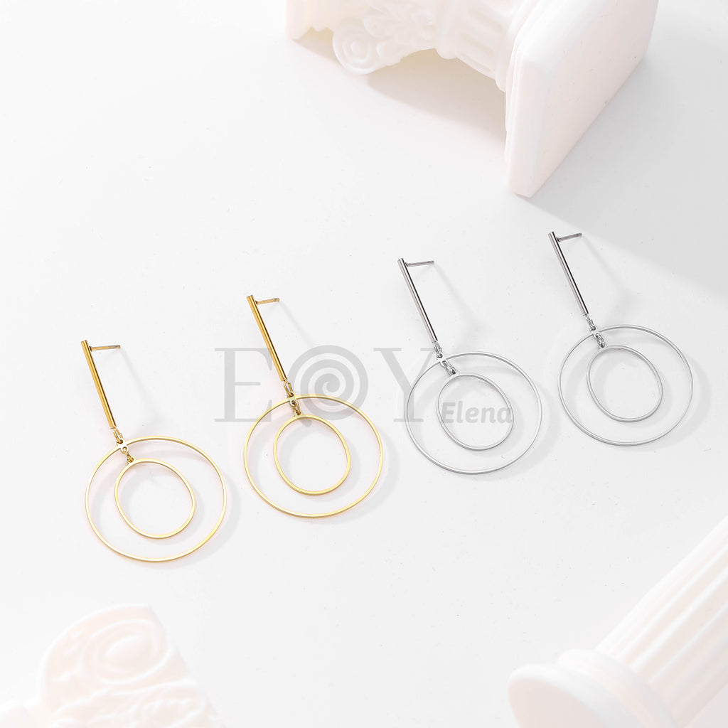 Pendientes de doble aro