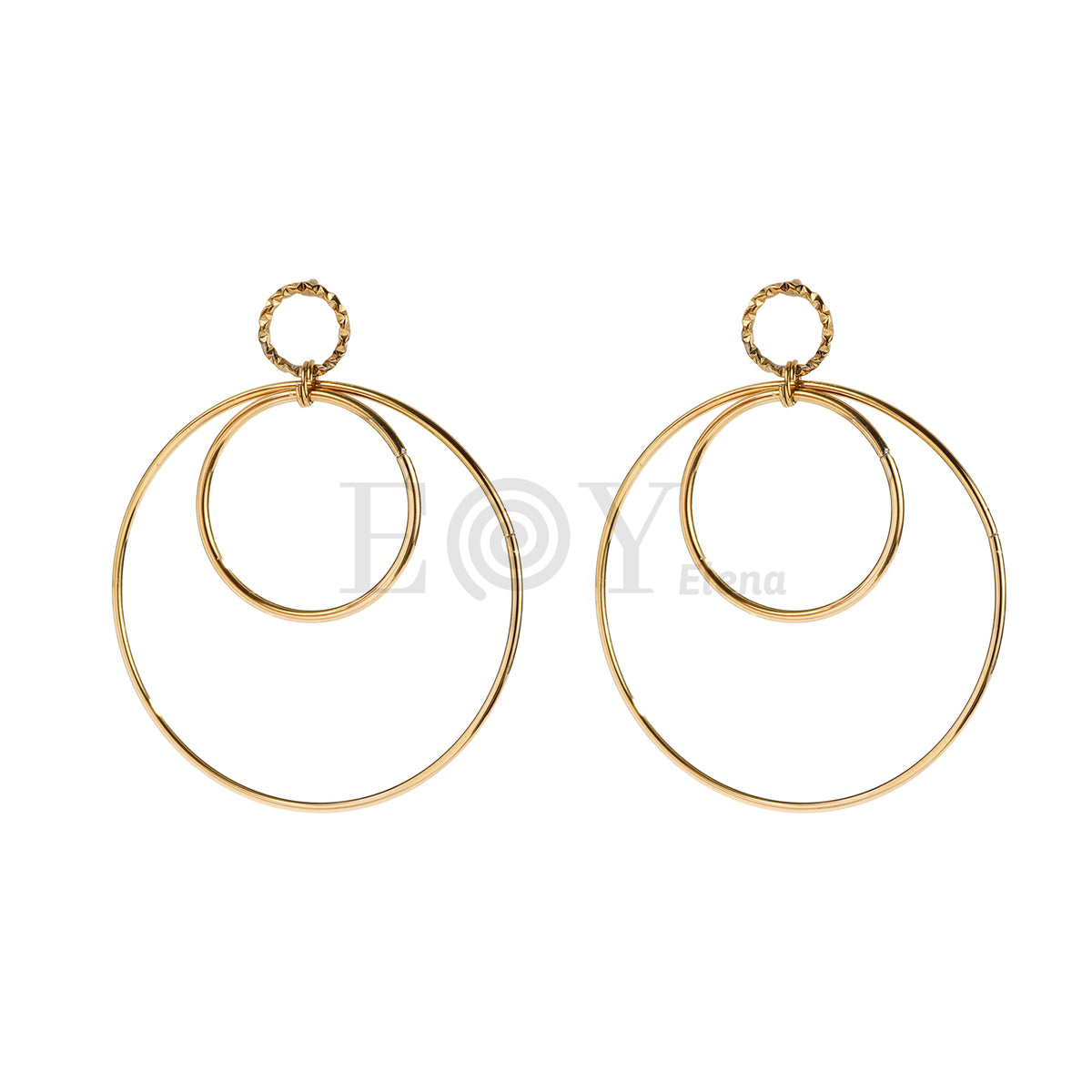 Pendientes doble aro acero
