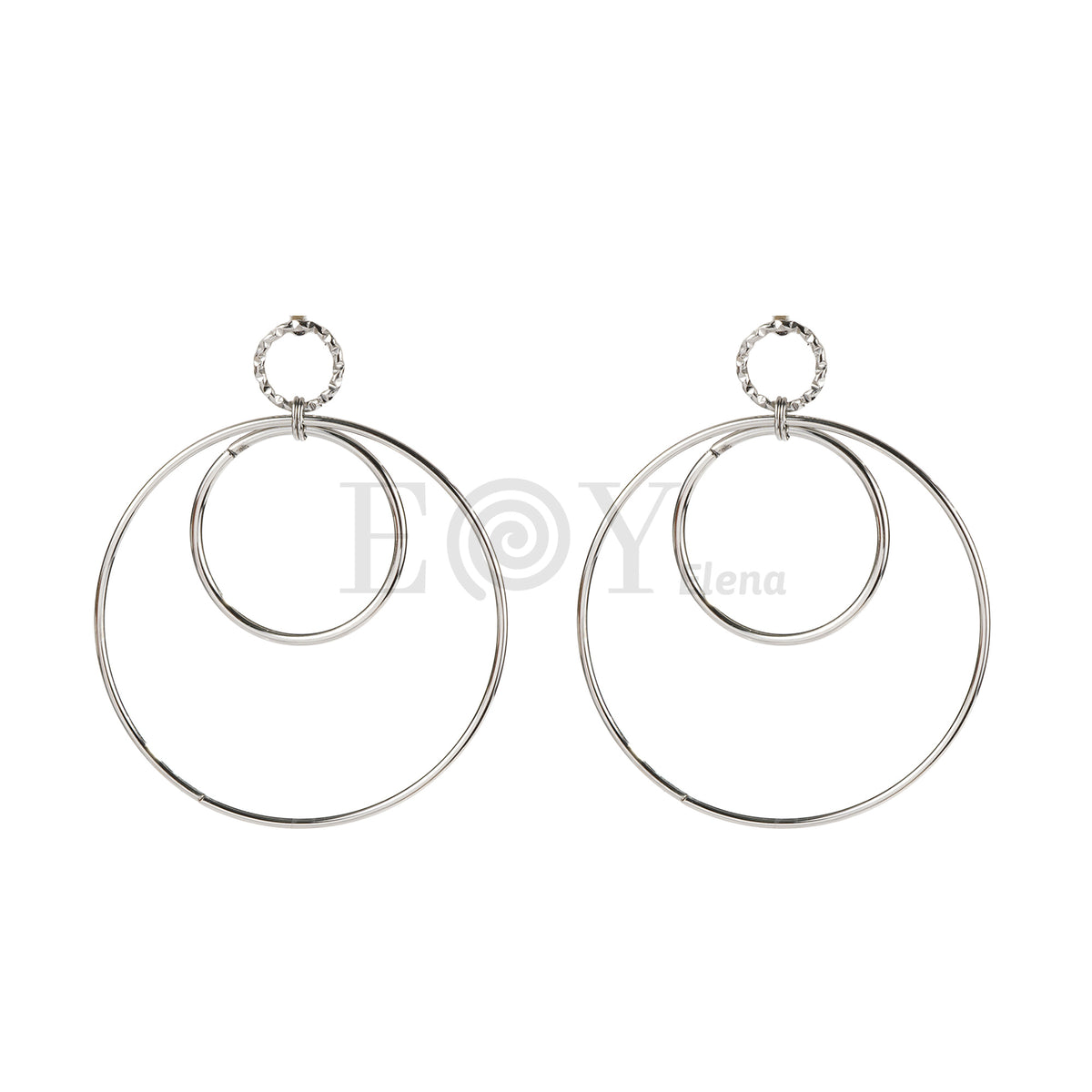 Pendientes doble aro acero