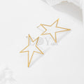 Pendientes estrella hueca