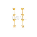 Pendientes largos mariposa acero