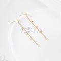 Pendientes largos con estrellas