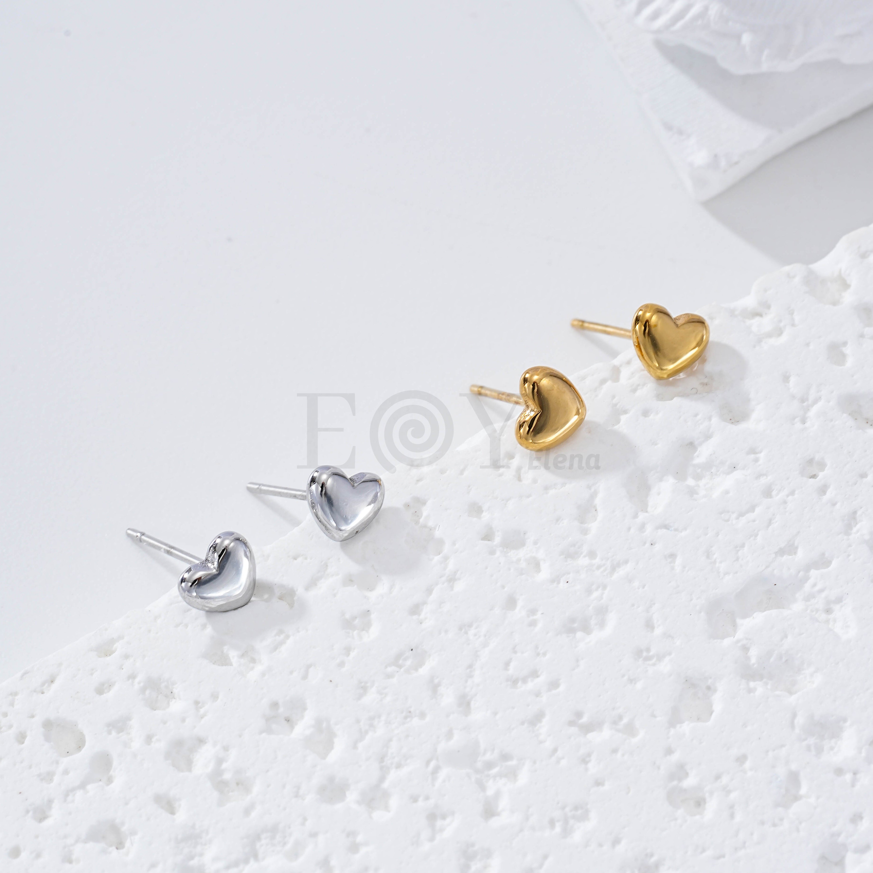 Pendientes corazón pequeño acero