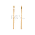 Pendientes barra largos acero