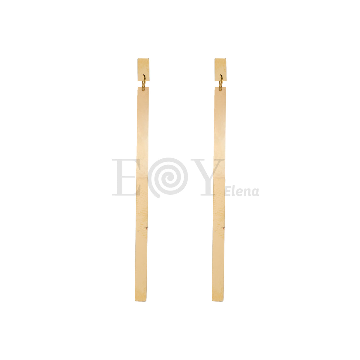 Pendientes barra largos acero