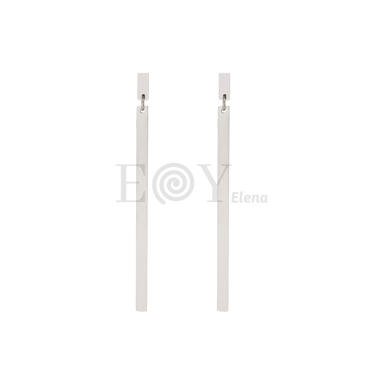 Pendientes barra largos acero