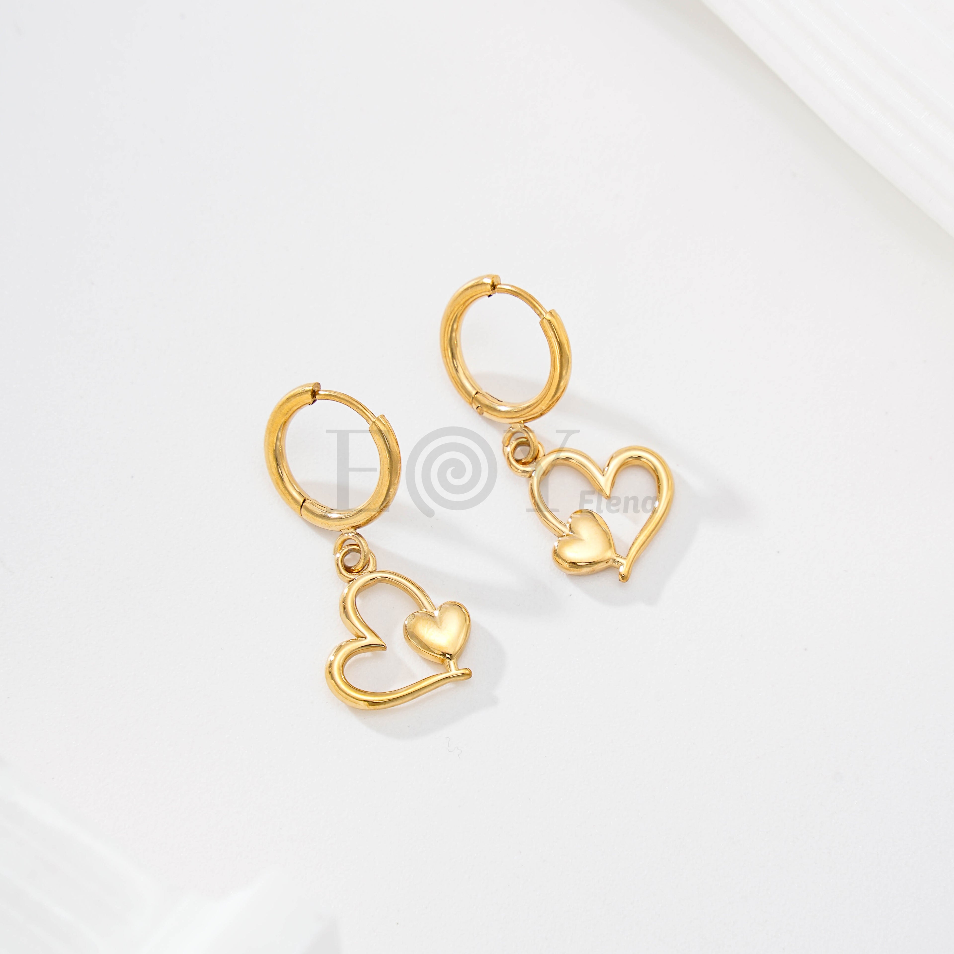 Pendientes Corazón Doble