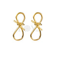 Pendientes infinito con nudo acero