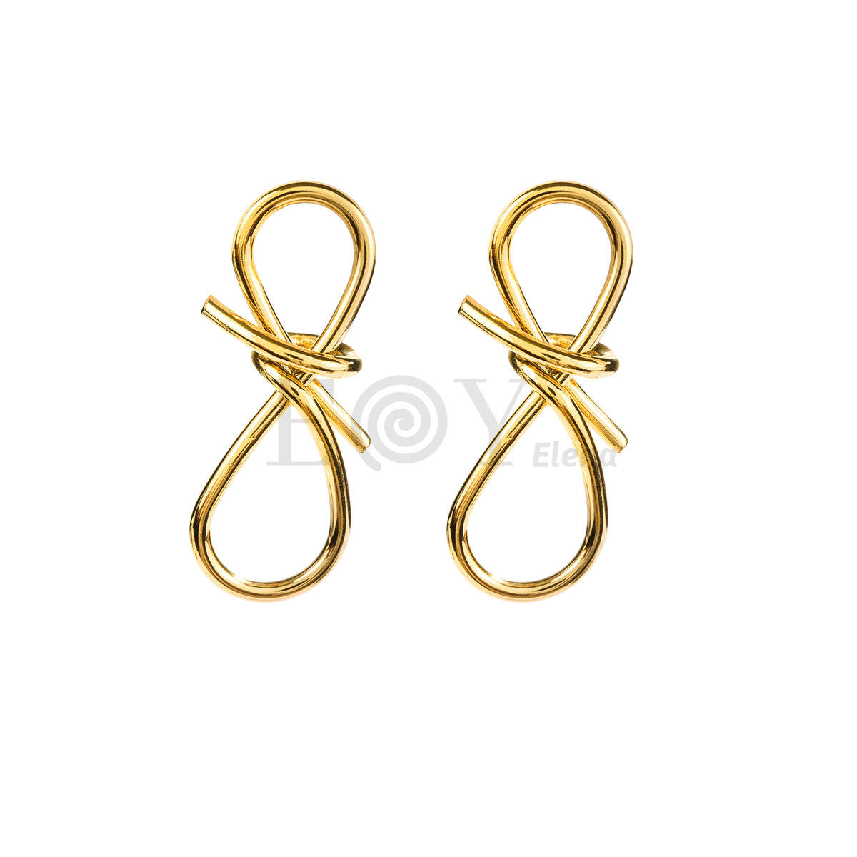 Pendientes infinito con nudo acero