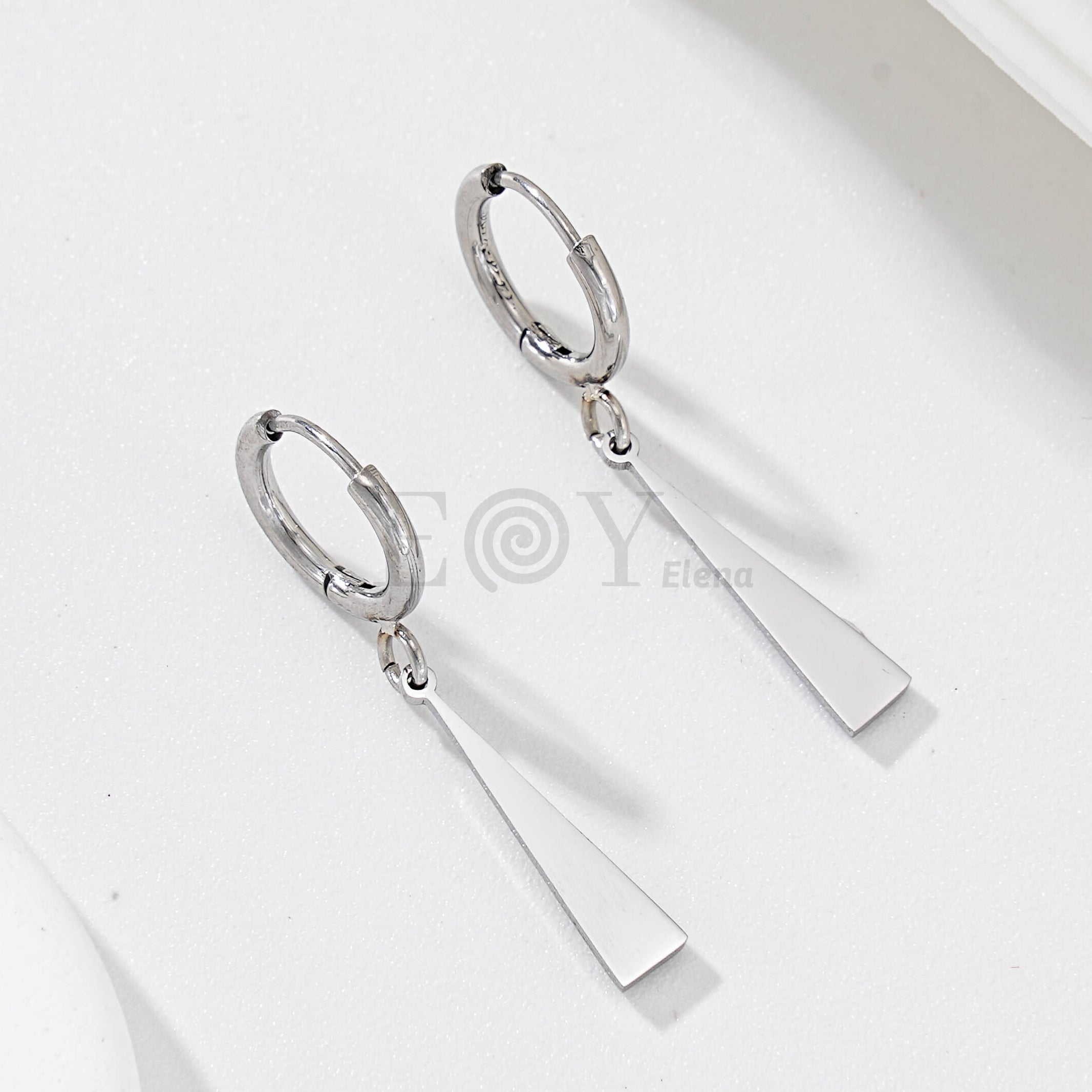 Pendientes Aro con Barra Colgante