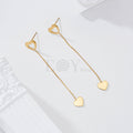 Pendientes corazón hueco y plano acero