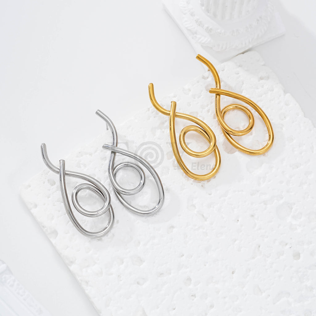 Pendientes espiral forma irregular acero