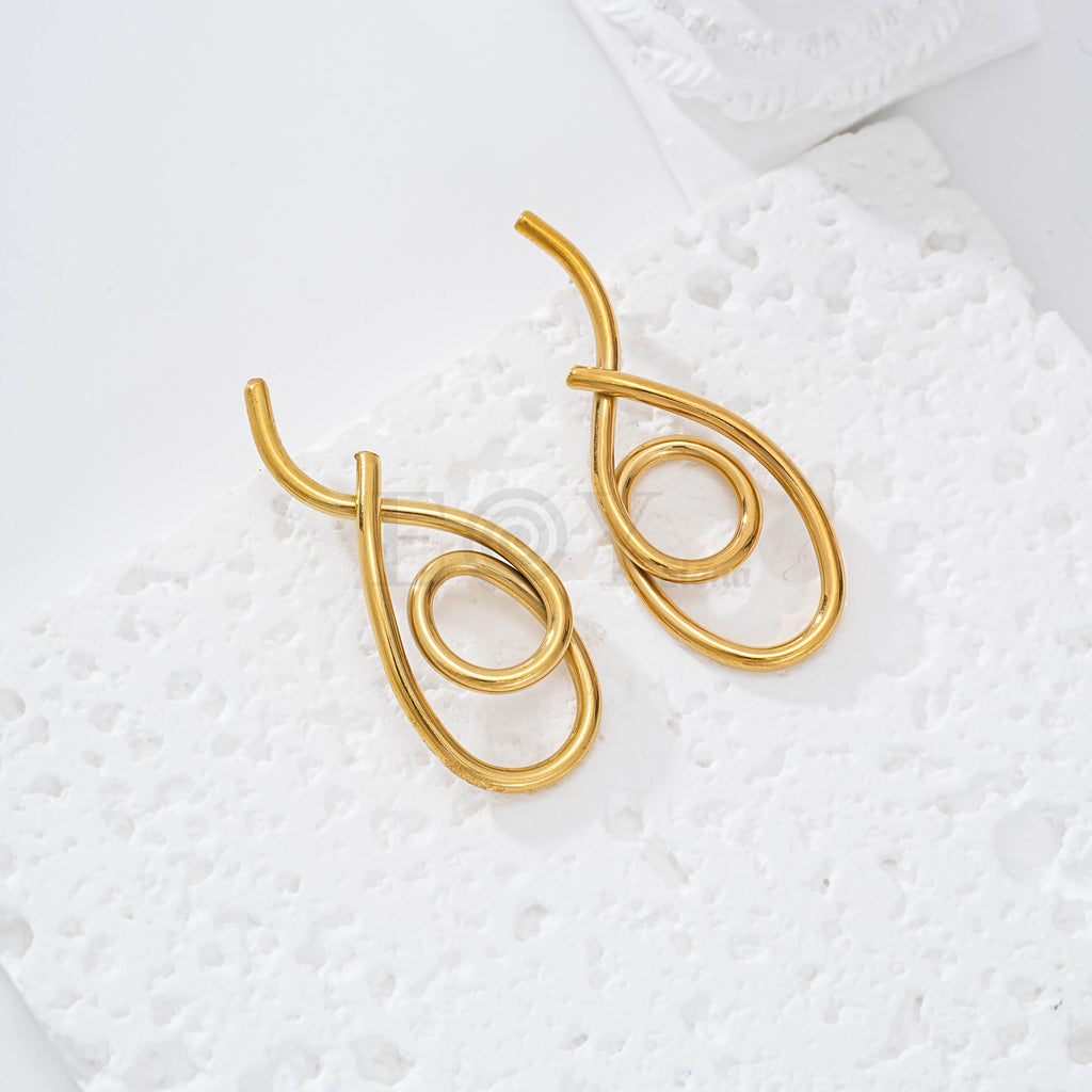Pendientes espiral forma irregular acero