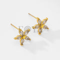 Pendientes flor circonitas