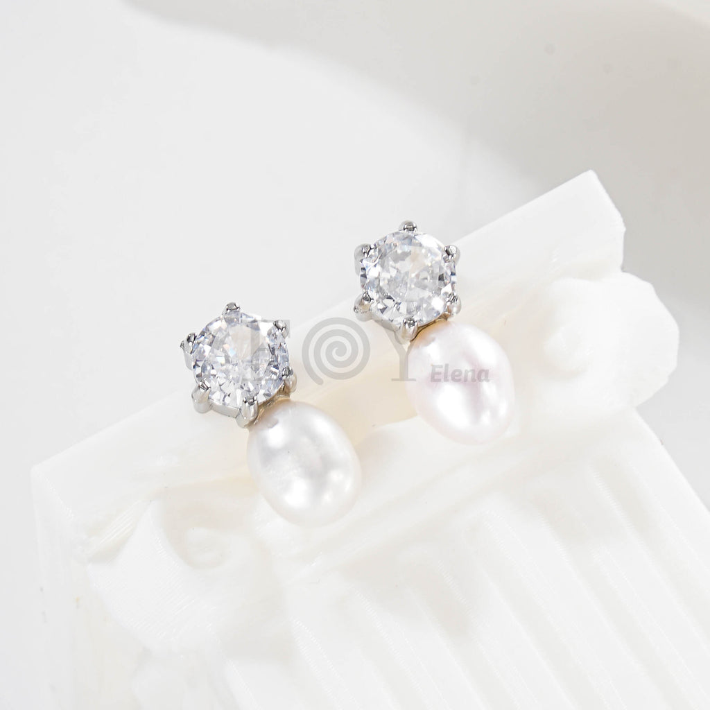 Pendientes Perla y Circonita