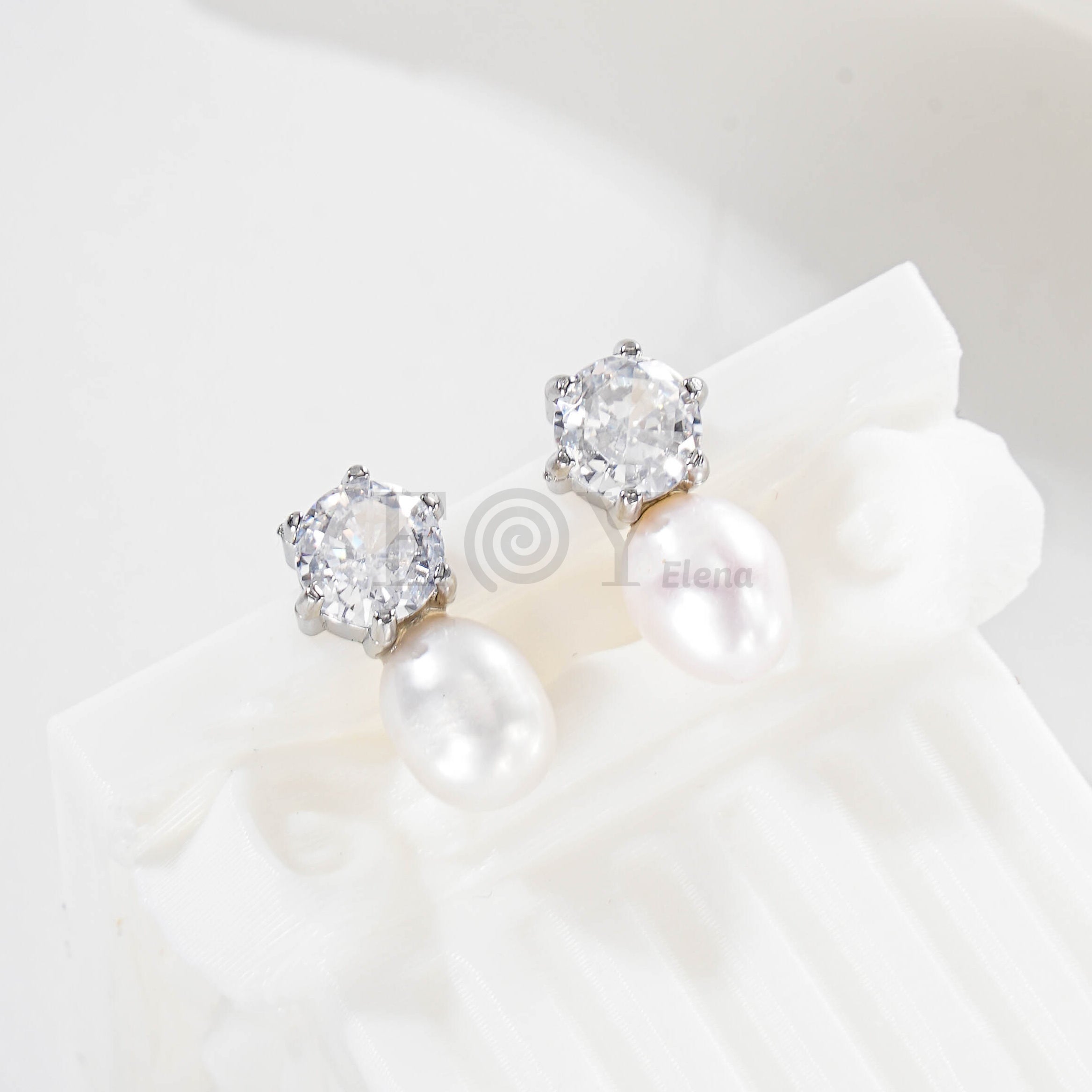 Pendientes Perla y Circonita