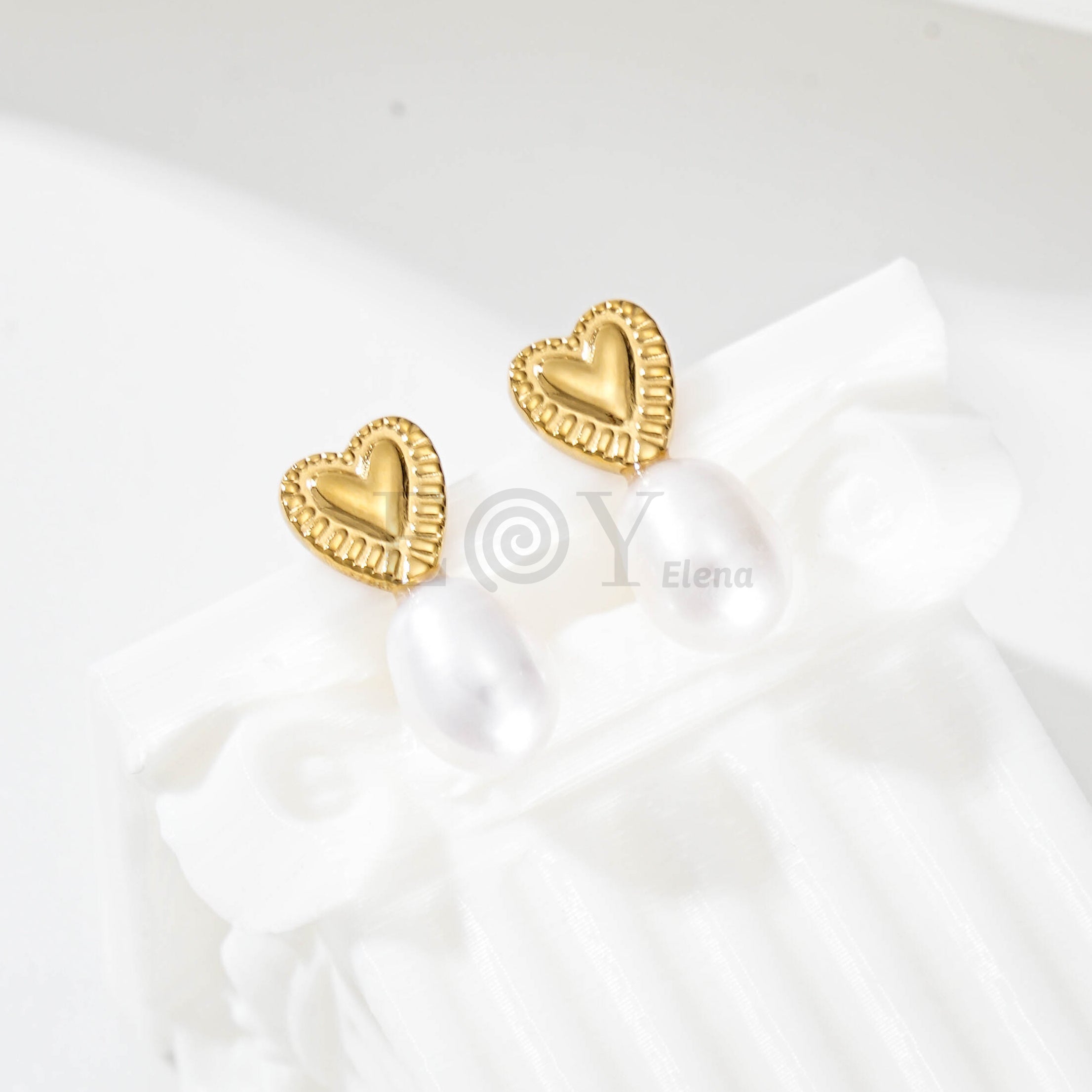 Pendientes Corazón y Perla