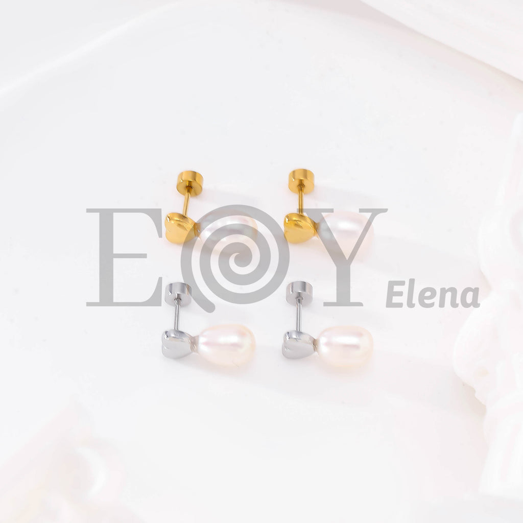 Pendientes Corazón con Perla
