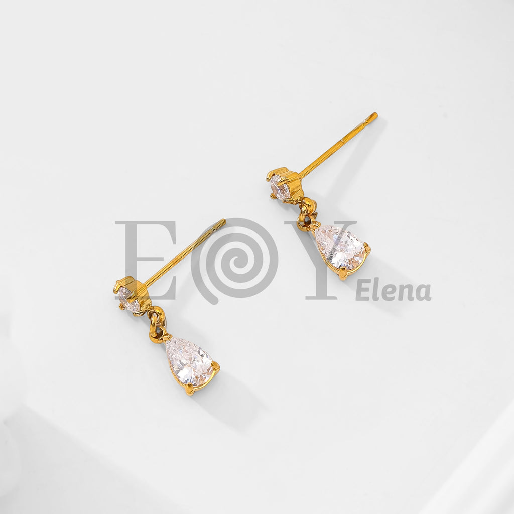 Pendientes circonita y lágrima