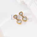 Pendientes Doble Corazón Brillante