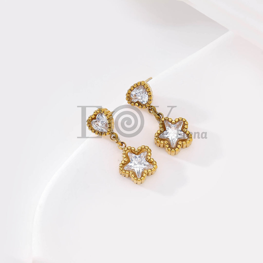 Pendientes Corazón y Estrella