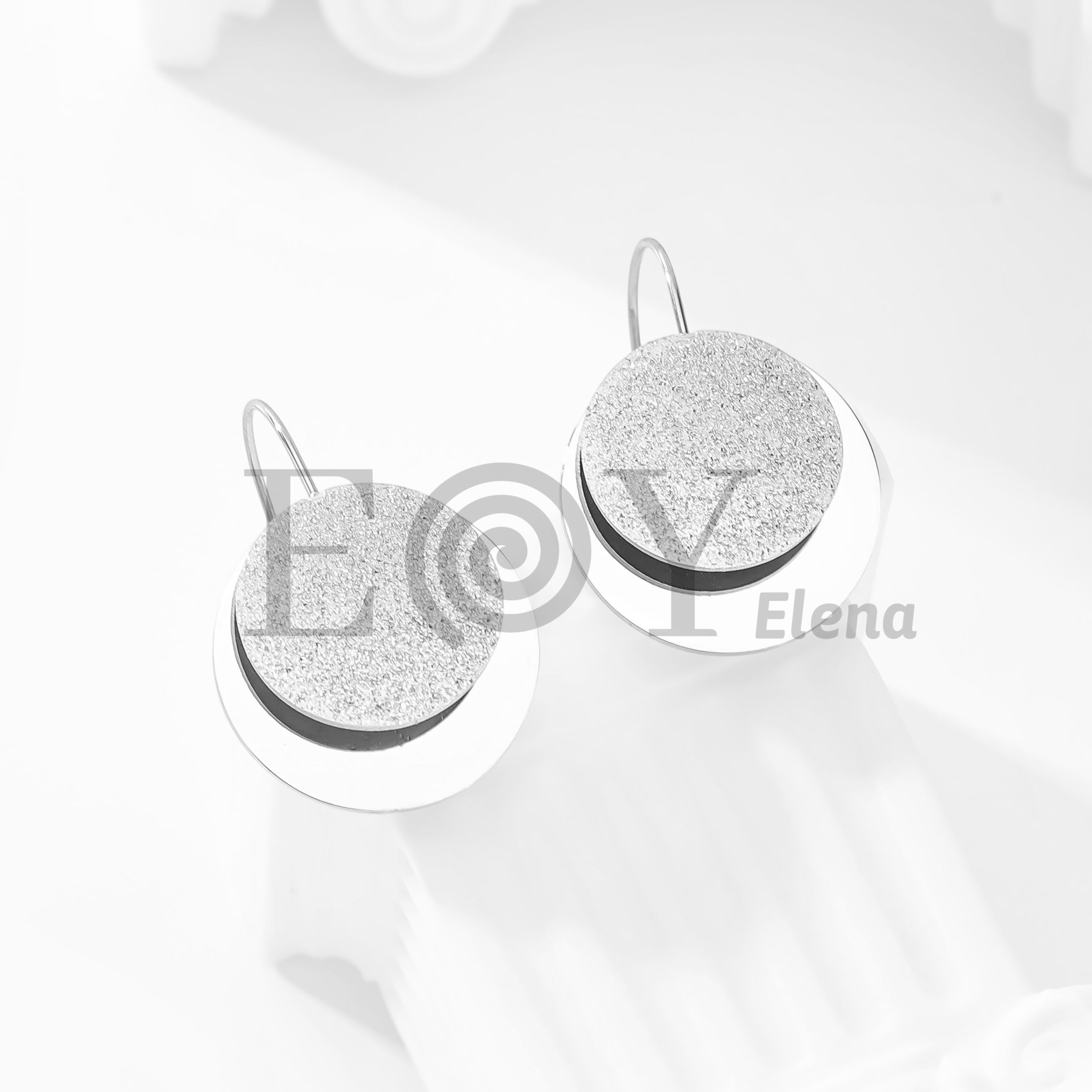 Pendientes doble círculo
