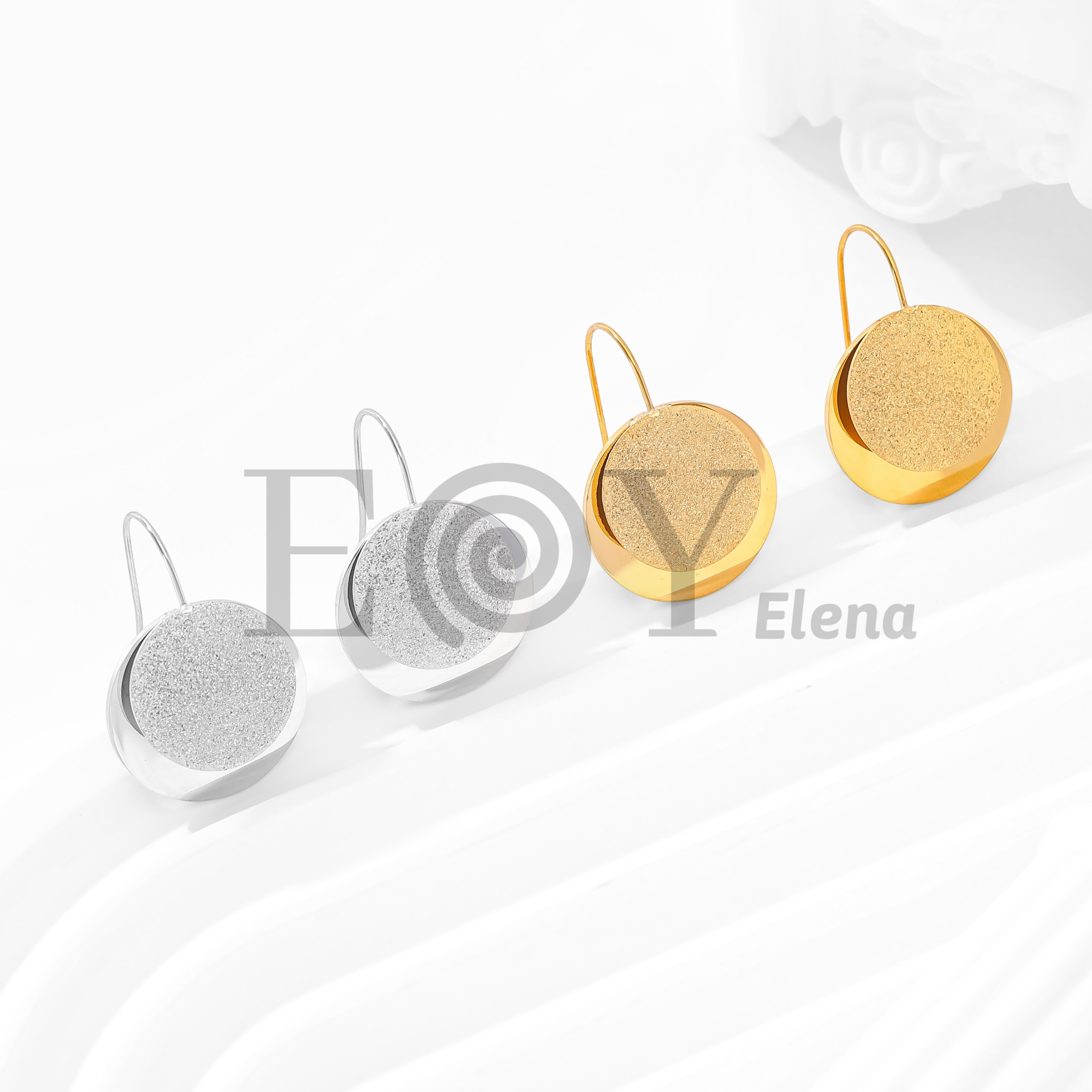Pendientes doble círculo