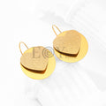 Pendientes corazón brillo y chapa