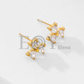 Pendientes triple circonita