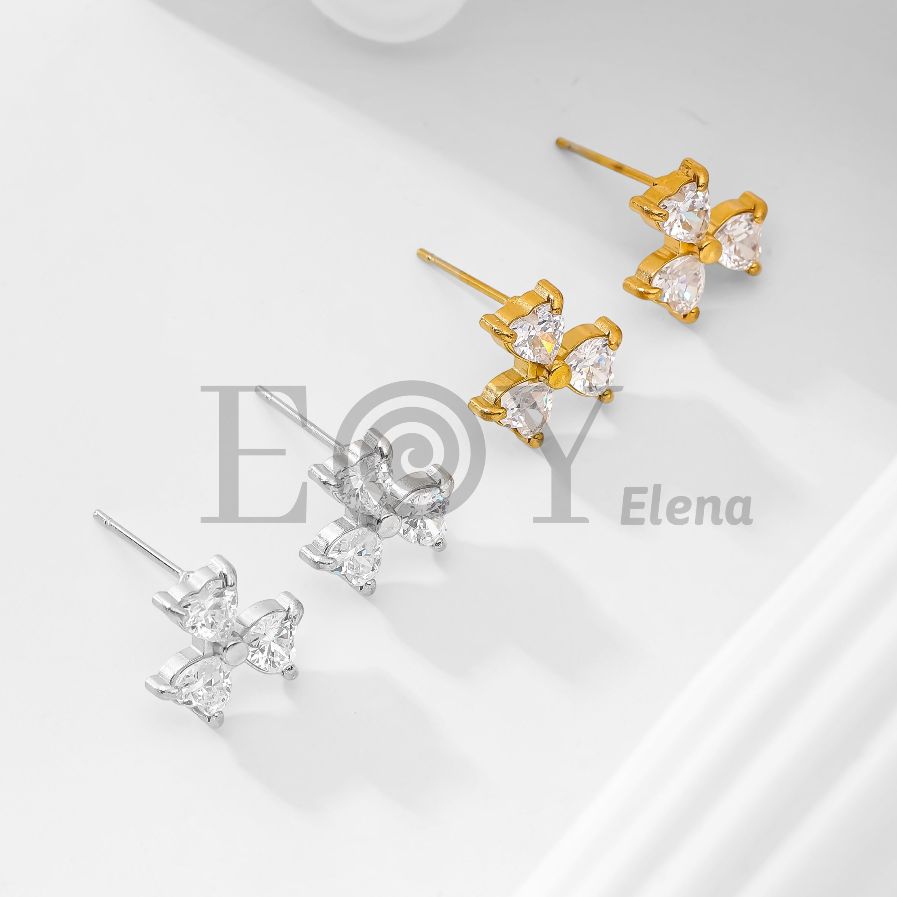 Pendientes triple circonita