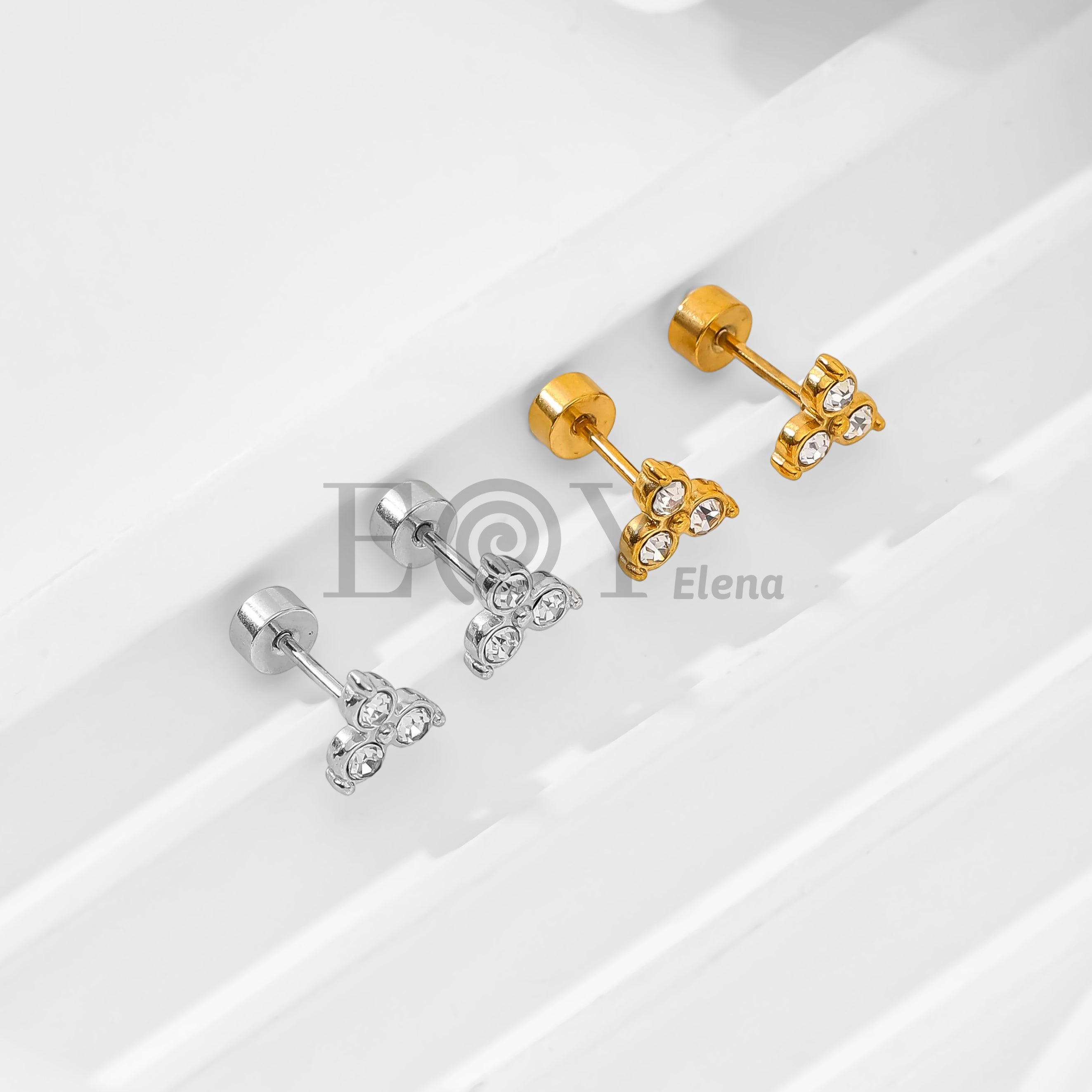 Pendientes triple circonita