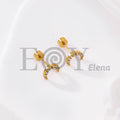 Pendientes Media Luna con Circonitas
