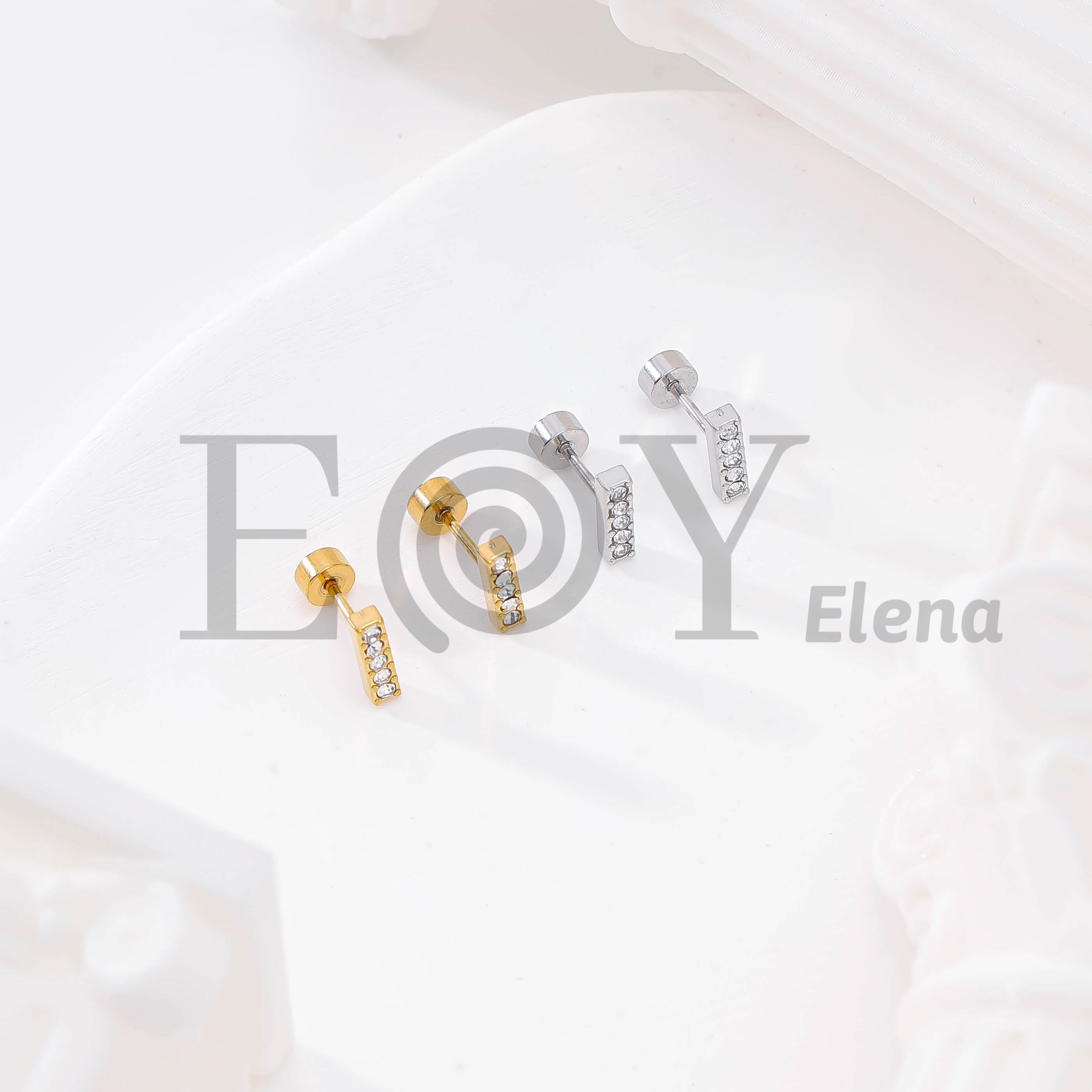 Pendientes Barra con Circonitas