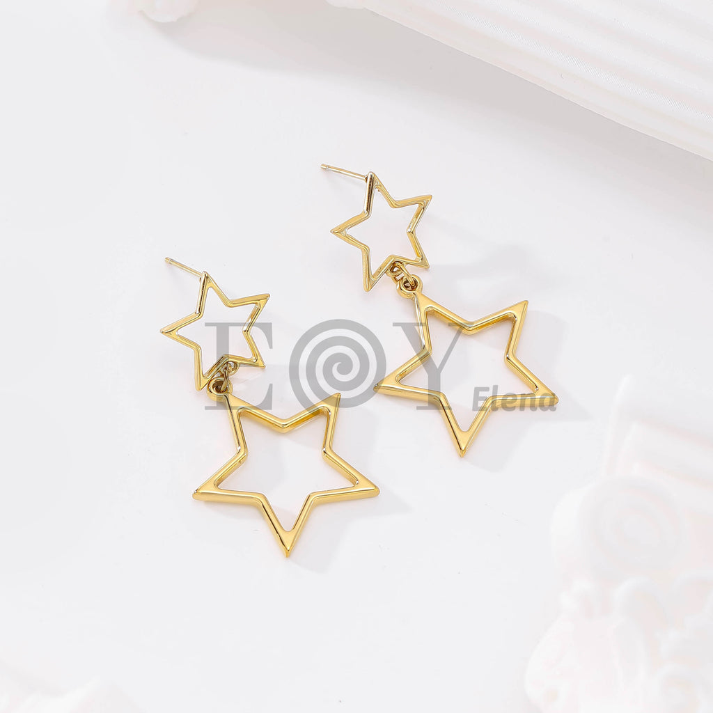 Pendientes Estrella Doble